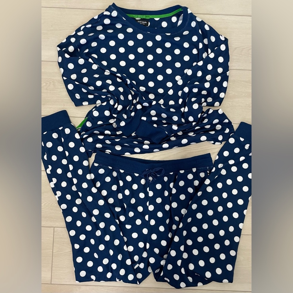 Kate Spade Navy Polka Dot Pajama Set